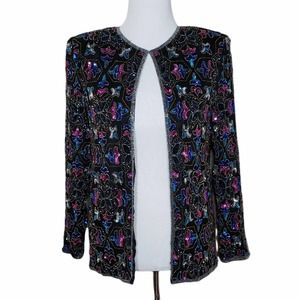 Vintage Sequin Top Jacket Colorful